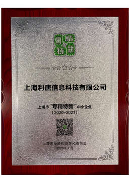 上海市“专精特新”中小企业证书 2023